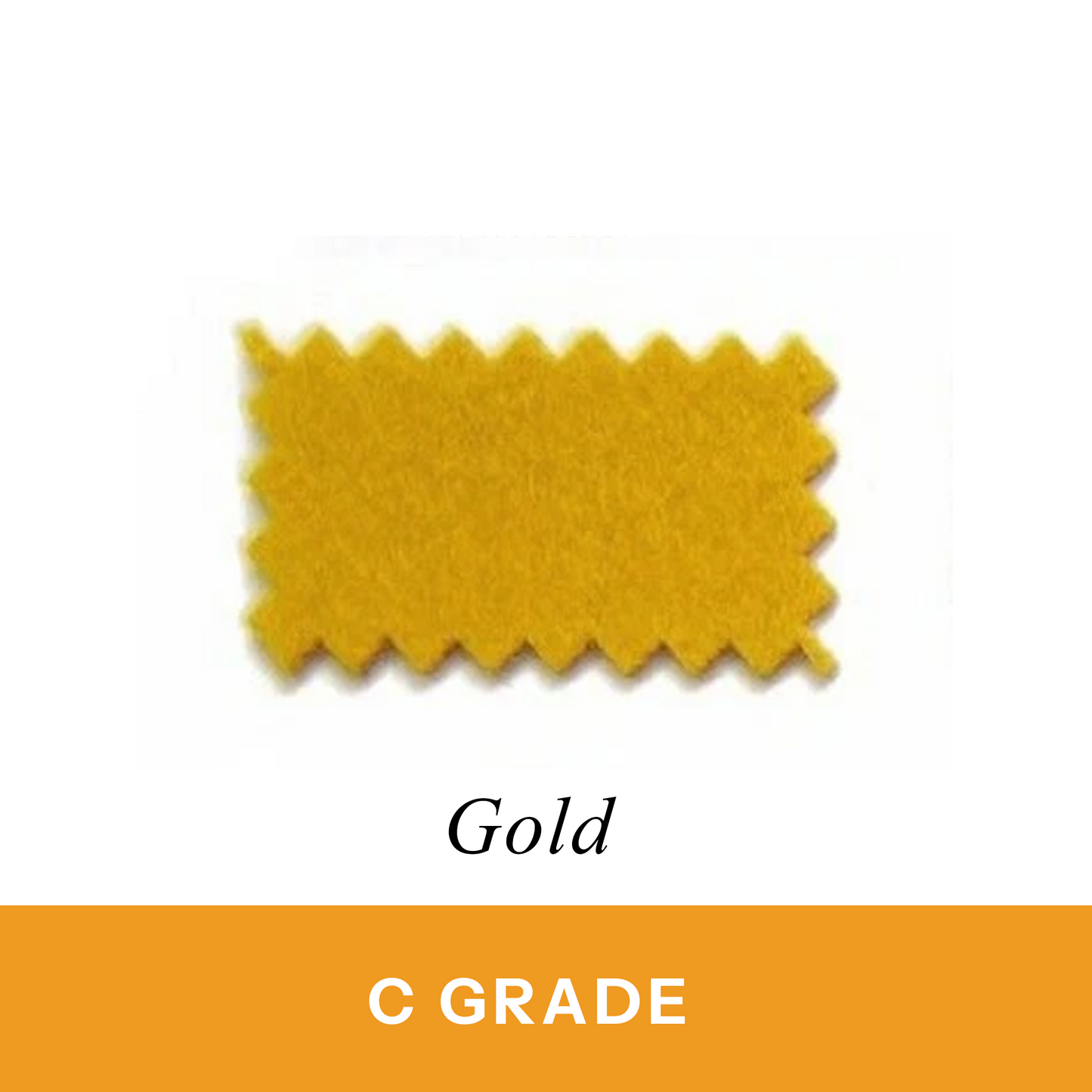Gold Billiard Cloth 100% Wool (C Grade)