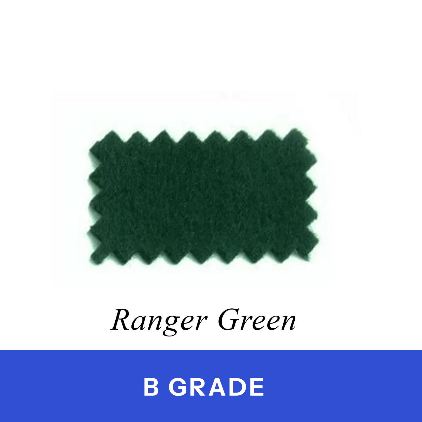 Ranger Green Billiard Cloth 100% Wool (B Grade)