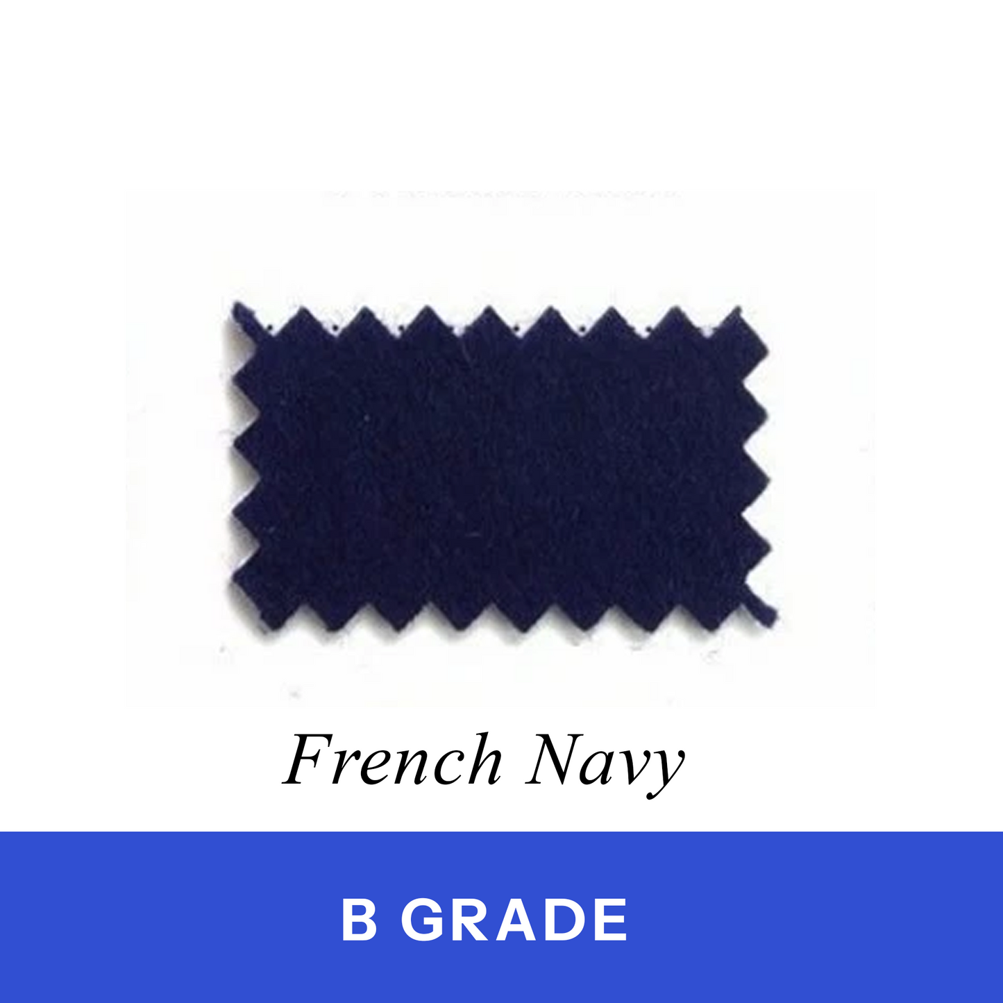 French Navy Billiard Cloth 100% Wool (B Grade)