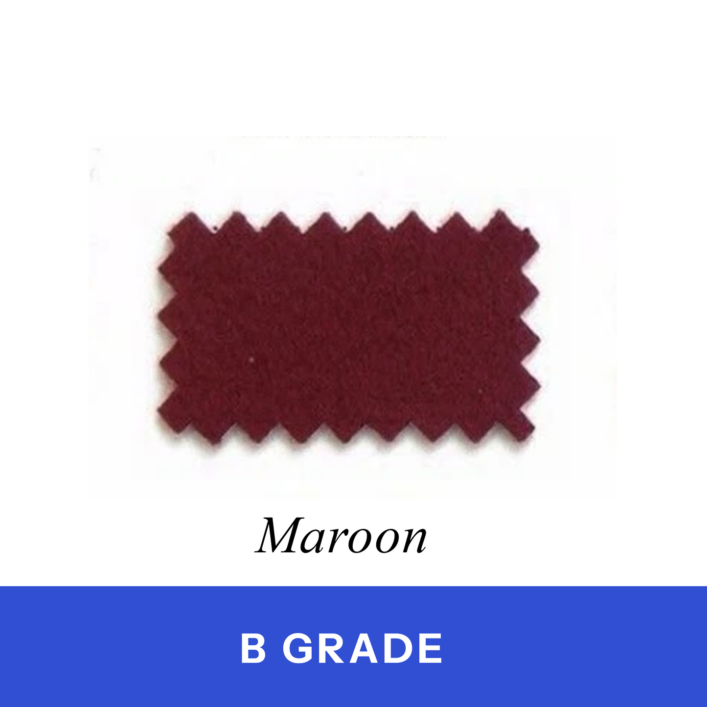 Maroon Billiard Cloth 100% Wool (B Grade)