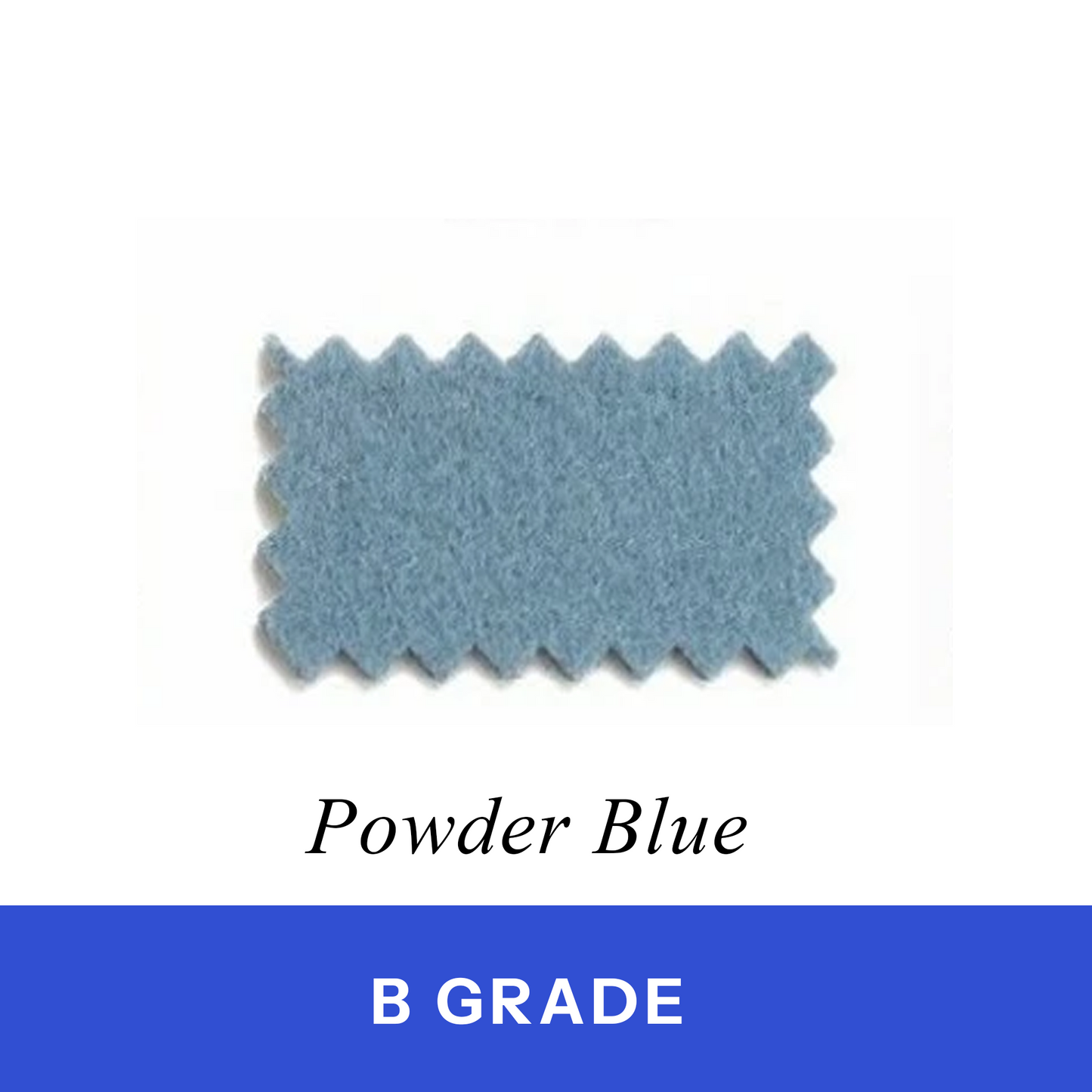 Powder Blue Billiard Cloth 100% Wool (B Grade)